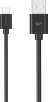 Silicon Power microUSB - USB Adat és töltőkábel 1m - Fekete