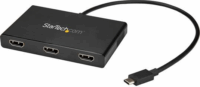 Startech USB-C apa - 3x HDMI anya MST HUB adapter - Fekete