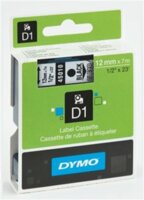 Dymo D1 12mm Festékszalag - Fekete alapon fehér