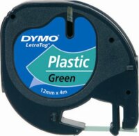 Dymo Letratag 12mm Festékszalag - Zöld alapon fekete
