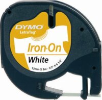 Dymo Letratag 12mm Festékszalag - Fehér alapon fekete