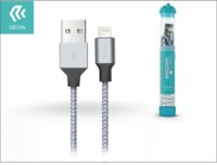 Devia Tube Lightning apa - USB apa Töltő- és adatkábel 1m - Ezüst