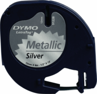 Dymo Letratag 12mm Festékszalag - Ezüst alapon fekete