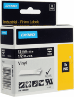 Dymo Rhino 12mm Festékszalag - Fekete alapon fehér