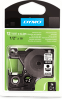 Dymo D1 12mm Feliratozógép szalag - Fehér alapon fekete