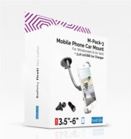 Hadron PACK3 Autós 3.5"-6" mobiltelefon tartó és két USB portos szivargyújtós töltő