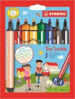 STABILO "Trio Scribbi" 1.5-2mm Filctoll készlet - 8 különböző szín (8 db/csomag)