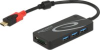 Delock 62900 USB 3.1 HUB (3 port) Fekete