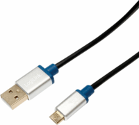 Logilink Premium USB 2.0 A apa - MicroB apa összekötőkábel 1m - Fekete