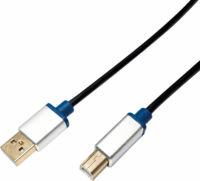 Logilink Premium USB 2.0 A apa - USB-B apa összekötőkábel 2m - Fekete