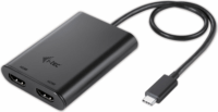 I-TEC USB-C 4K DUAL HDMI Adapter Fekete