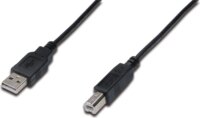 Assmann AK-300105-018-S USB type A - B (apa-apa) Adatkábel 1.8m - Fekete