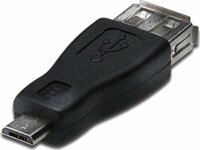 Akyga AK-AD-08 USB-A anya / microUSB-B apa Adapter - Fekete