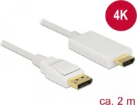 Delock 83818 DisplayPort - HDMI (apa - apa) kábel 2m - Fehér