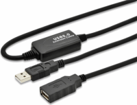 Digitus DA-73101 USB-A (apa - anya) aktív hosszabbító kábel 15m - Fekete