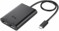 I-TEC C31DUAL4KDP USB-C apa > Dual DisplayPort anya Adapter - Fekete