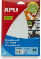 Apli 45 x 8mm etikett - Fehér (765 db)