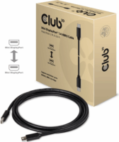 Club3D Mini Displayport - Displayport 2m Adapter kábel Fekete
