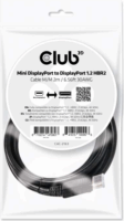 Club3D Mini Displayport - Mini Displayport HBR2 összekötő kábel 2m Fekete