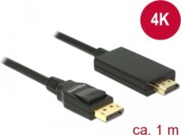 Delock 85316 Displayport 1.2 apa > HDMI apa 4K passzív Adapter kábel 1m Fekete