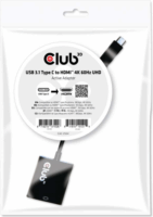 Club3D USB 3.1 Type C - HDMI 2.0 UHD adapter - Fekete