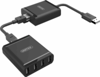 Unitrek Y-2516 USB LAN Extender + 4-portos USB HUB (Max. 60m)