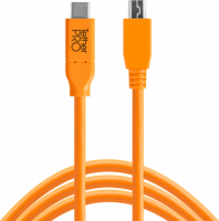 Theter Tools CUC2615-ORG TetherPro USB-C apa - MiniUSB-B apa Adatkábel 4.6m - Narancs