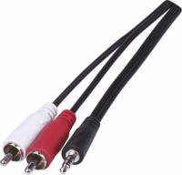 Hama 30456 ST ECO 3.5mm Jack - 2xRCA összekötő kábel 5m Fekete
