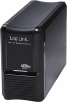 LogiLink UA0154A 2x3.5" SATA/USB 3.0 Külső Raid ház - Fekete