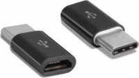 Vcom CA433 USB2.0-C apa - MicroUSB anya Adapter - Fekete