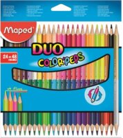 Maped "Color'Peps Duo" Háromszögletű színes ceruza készlet kétvégű - 48 különböző szín (24 db)