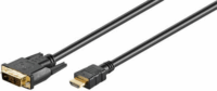 Goobay DVI-D (Single Link) - HDMI adapter kábel 1m Fekete