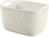 Curver "Knit" L Műanyag Tárolókosár 19L - Fehér
