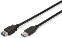 Assmann USB 3.0 Hosszabbító Kábel 1.8m - Fekete