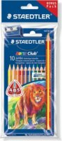 Staedtler "Noris Club Jumbo" Háromszögletű Színes ceruza készlet - ajándék varázsceruzával és hegyezővel - 10+1 különböző szín (13 db)