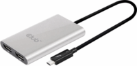 Club3D Thunderbolt 3 apa - 2x DisplayPort anya adapter - Ezüst