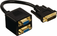 Gembird DVI-I apa - 2x VGA anya adapter - Fekete