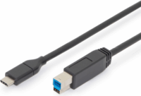 Digitus AK-300149-018-S USB-C - USB-B összekötő kábel 1.8m - Fekete