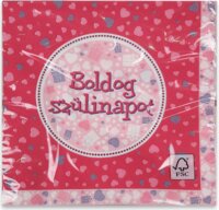 Papírszalvéta - "Boldog Születésnapot!" Pink (16 db)