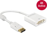 Delock Adapter Displayport 1.2-dugós csatlakozó > DVI-csatlakozóhüvely 4K aktív fehér