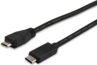 Equip 12888407 USB-C -> USB MicroB 2.0 kábel apa/apa 1m - Fekete