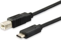 Equip 12888207 USB-C -> USB-B 2.0 kábel apa/apa 1m - Fekete