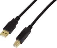 Logilink UA0265 USB 2.0 A apa - B apa Active átjátszó kábel 15 m - Fekete