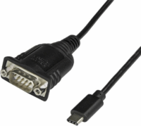 Startech ICUSB232C USB C - DB9 (apa - apa) kábel 0.4m - Fekete