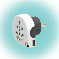 q2power 1.100110 Utazóadapter "World to Europe USB"