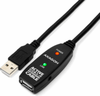 Axagon ADR-205 aktív USB hosszabbító kábel 5m - Fekete