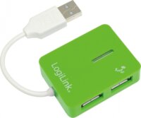 LogiLink "Smile" USB 2.0 4 portos hub, zöld
