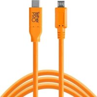 TetherPro USB-C apa - MicroUSB-B apa Adapter kábel 4.6m - Narancs