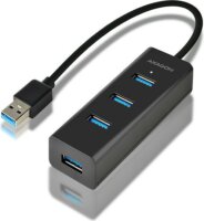 Axagon HUE-S2BL USB 3.0 HUB Gyorstöltő funkcióval (4 port) Fekete