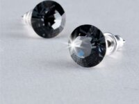 Art Crystella Fülbevaló Black Diamond SWAROVSKI® kristállyal - 8mm